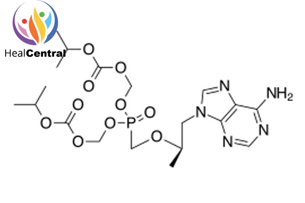 Cấu trúc hóa học của tenofovir disoproxil