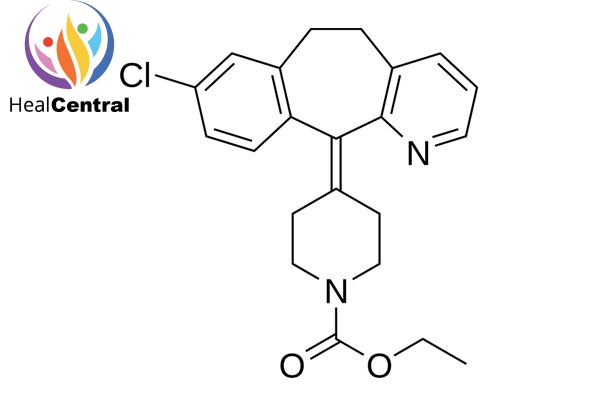 Cấu trúc hóa học loratadine.