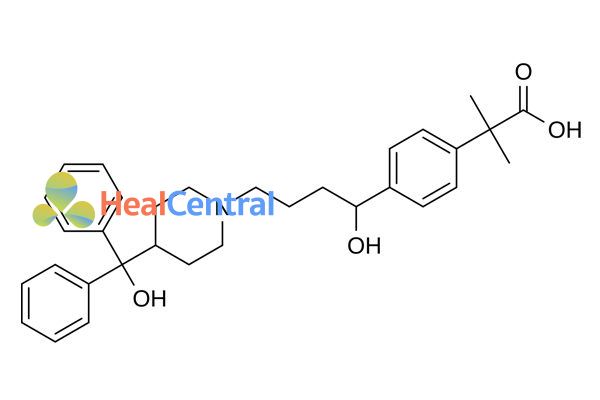 Công thức hóa học fexofenadine