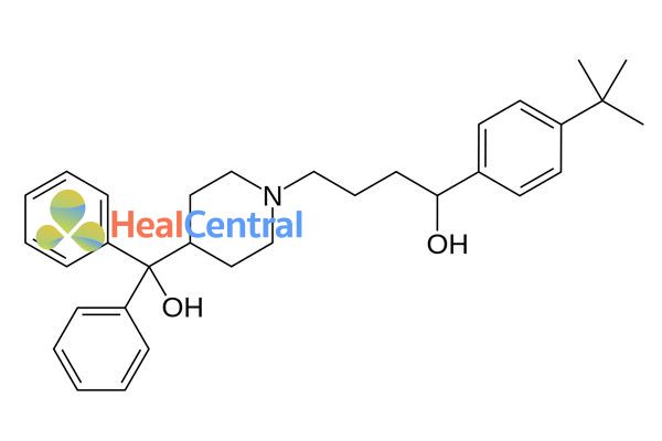 Công thức hóa học terfenadine