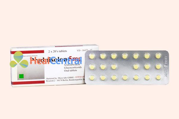 Hộp thuốc Prednisolon 5mg