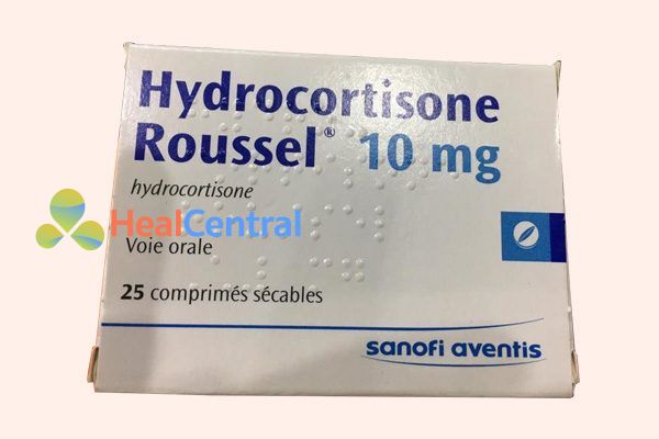 Vỏ hộp thuốc Hydrocortisone roussel