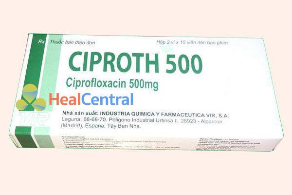 Thuốc ciproth 500 có hoạt chất chính là ciprofloxacin 500mg