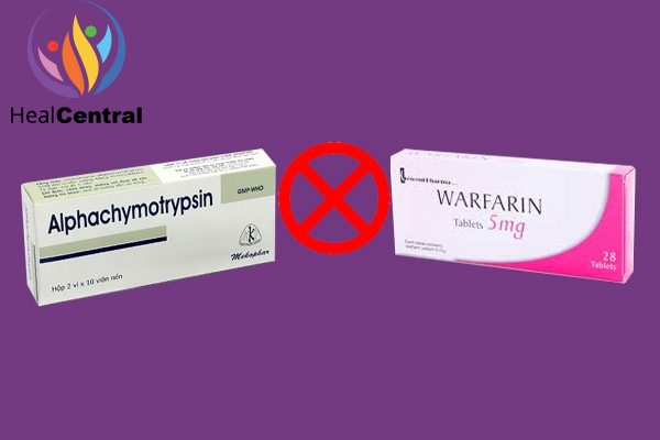 Tương tác thuốc Alphachymotrypsin và wafarin