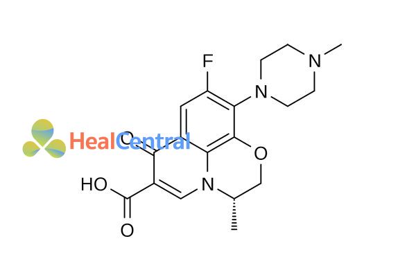  Cấu trúc hóa học của levofloxacin.