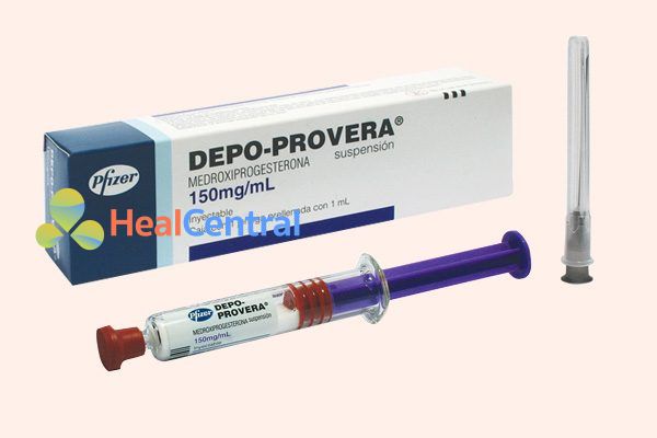 Thuốc tránh thai đường tiêm Depo-Provera.