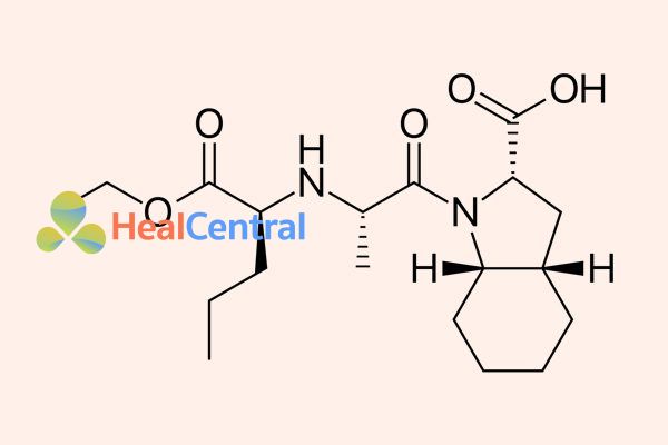 Cấu trúc hóa học của perindopril.