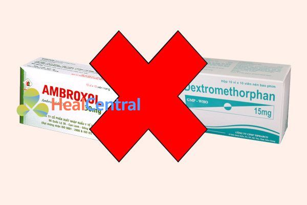 Tương tác thuốc ambroxol và dextromethorphan (Thuốc giảm ho)