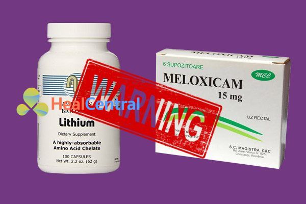 Tương tác thuốc Meloxicam và Lithium 