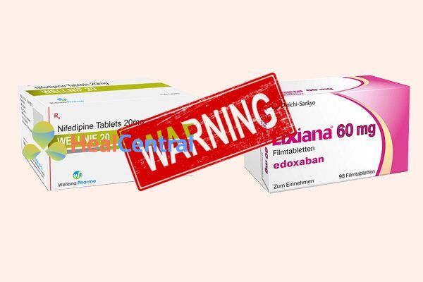 Tương tác thuốc nifedipine và edoxapan