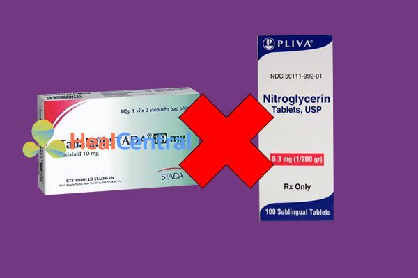 Tương tác thuốc Nitroglycerin và Tadalafil