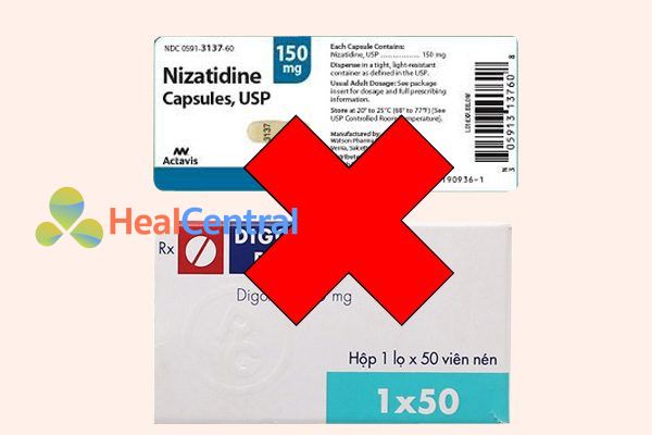 Tương tác thuốcnizatidine và digoxin 
