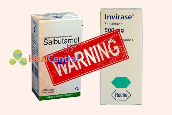 Tương tác thuốcsalbutamol và invirase (saquinavir)