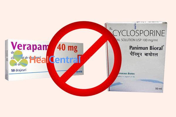 Tương tác thuốc verapam và cyclosporine