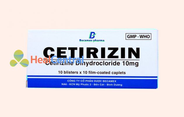 Hộp thuốc Cetirizin 10mg