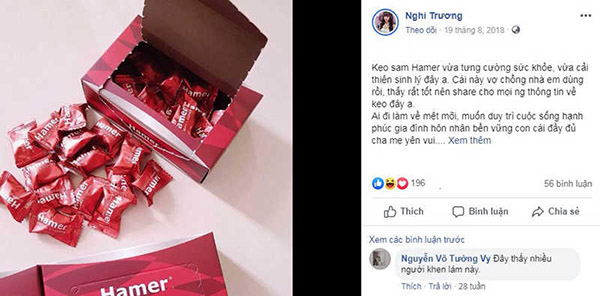 Review kẹo sâm hamer