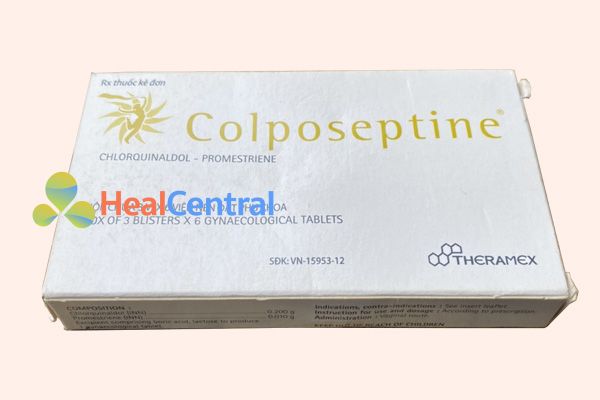 Hộp thuốc đặt âm đạo Colposeptine