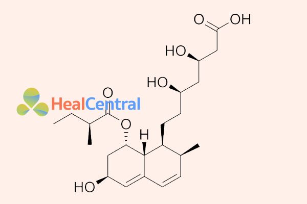 Ảnh: Cấu trúc hóa học của pravastatin.