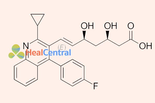 Ảnh: Cấu trúc hóa học của pitavastatin.