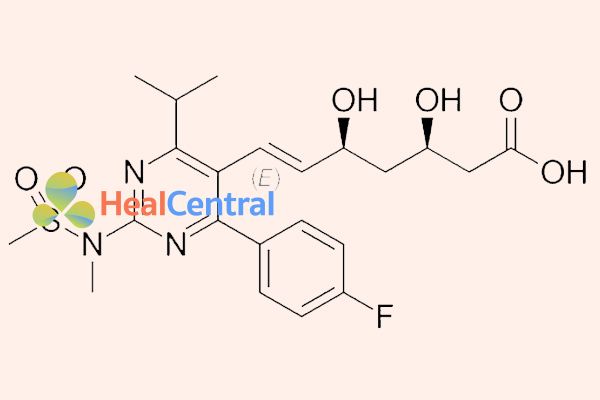 Ảnh: Cấu trúc hóa học của rosuvastatin.