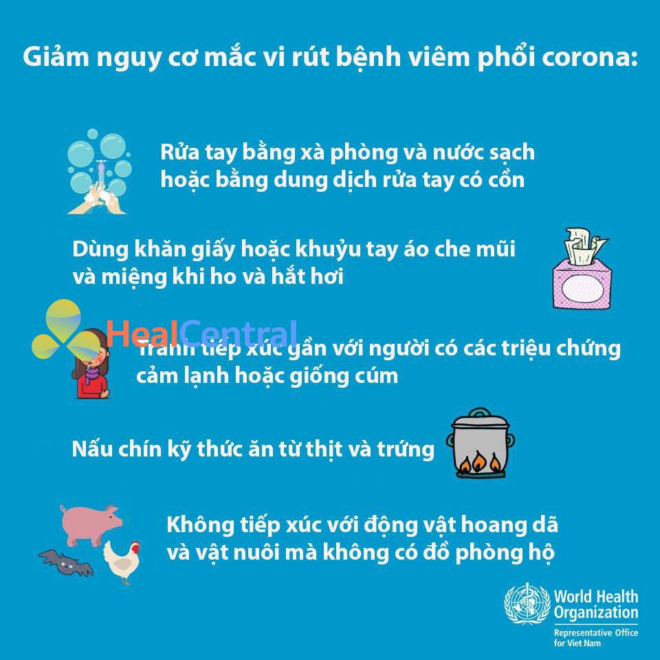 Lời khuyên của Tổ chức Y tế Thế giới (WHO) về virus hoàn toàn mới thuộc họ corona.