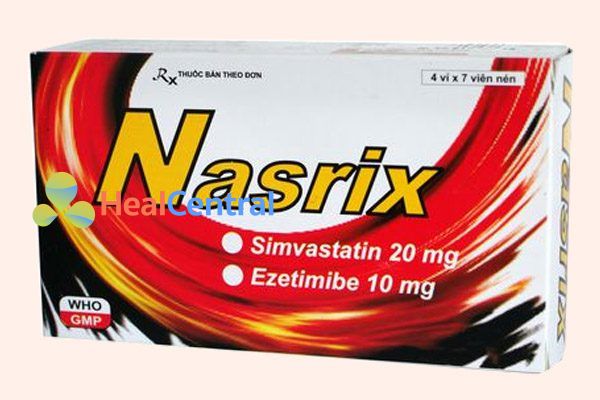Thuốc Nasrix là sự kết hợp của ezetimibe/simvastatin