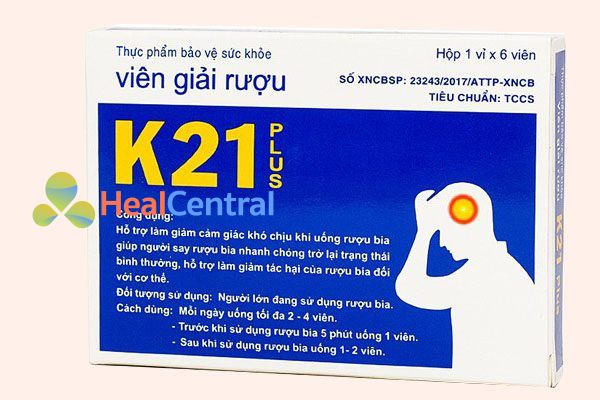 Viên giải rượu K21 giúp bạn nhanh chóng qua cơn say rượu