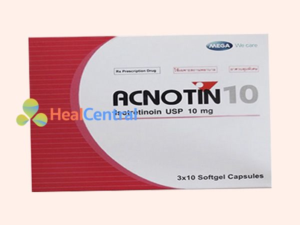 Hình ảnh hộp thuốc Acnotin 10