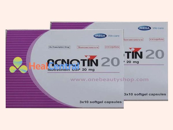 Hình ảnh hộp thuốc Acnotin 20