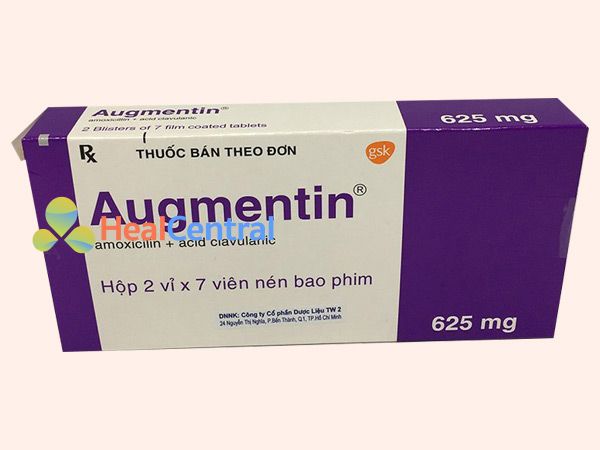 Thuốc Augmentin có sự kết hợp của Acid clavulanic và Amoxicillin