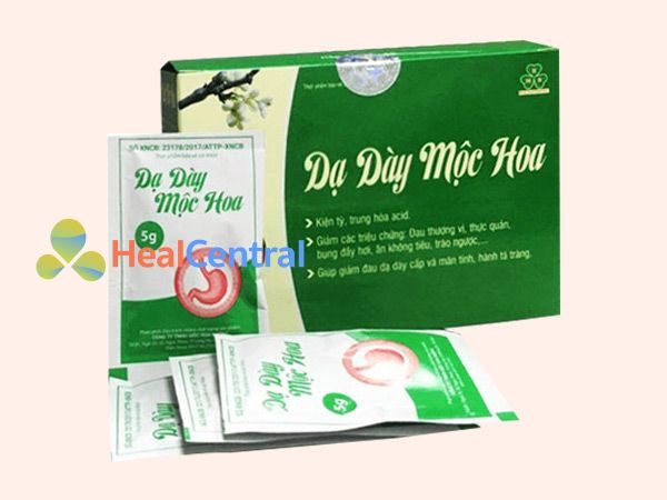 Sản phẩm Dạ Dày Mộc Hoa có dán tem chống giả của nhà sản xuất