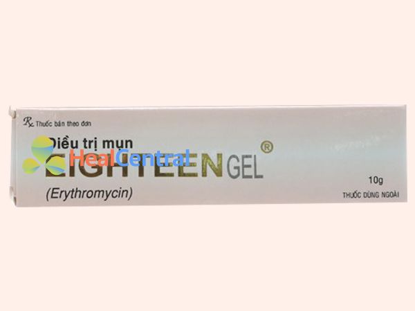 Thuốc Eighteen gel có thành phần kháng sinh Erythromycin