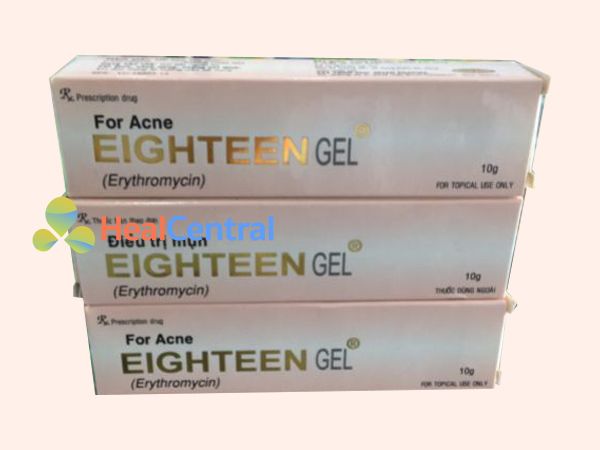 Hình ảnh hộp kem trị sẹo Eighteen gel