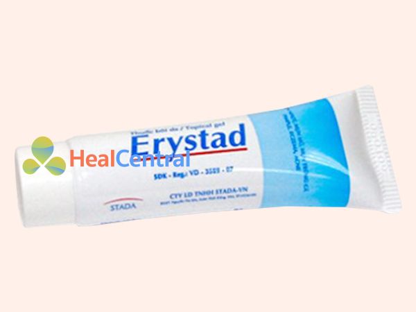 Thuốc trị mụn Erystad có dạng kem bôi da