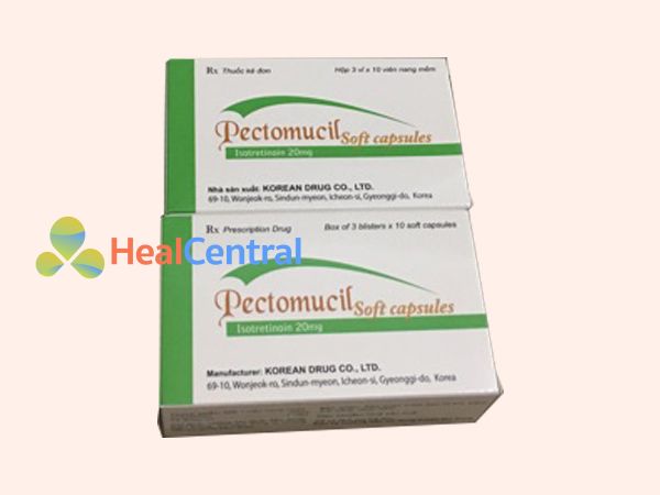 Thuốc Pectomucil Soft Capsule điều trị mụn trứng cá