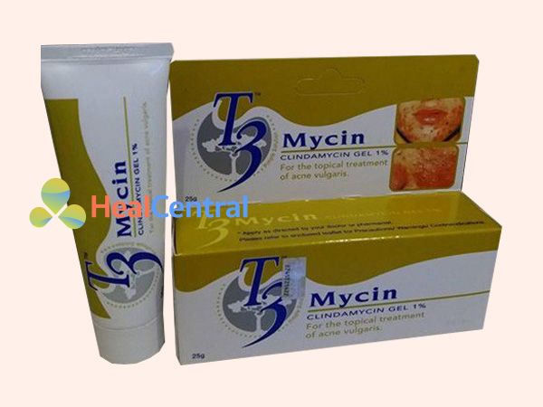 Thuốc trị mụn T3 Mycin có thành phần kháng sinh Clindamycin