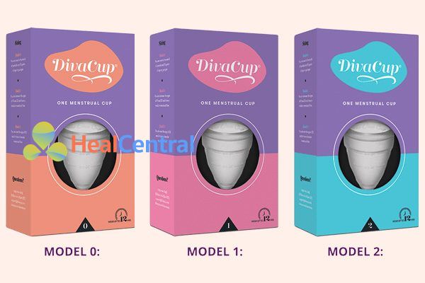 Cốc nguyệt san Diva cup có 3 size khác nhau