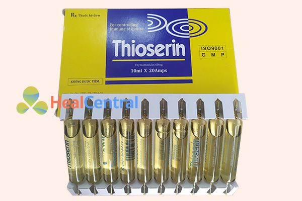 Hộp thuốc Thioserin có 2 vỉ x 10 ống