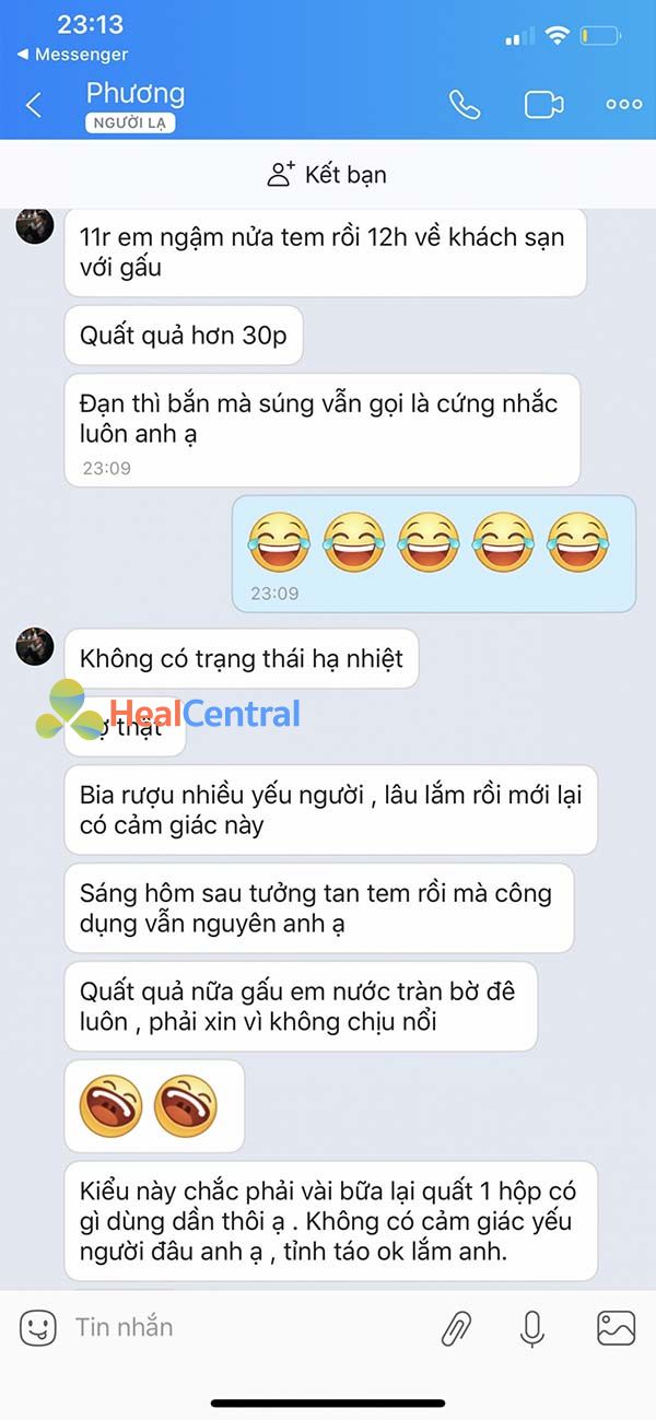 Review Tem ngậm Vinix của Khách hàng