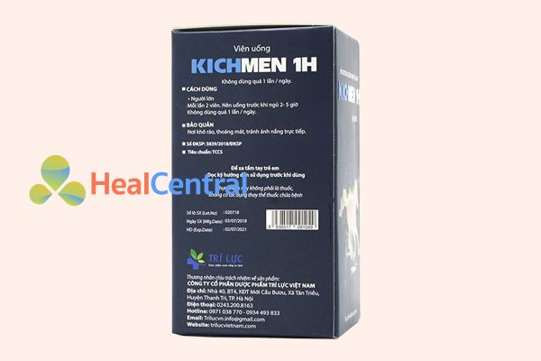 Thuốc kích dục nam Kichmen 1h sử dụng rất hiệu quả