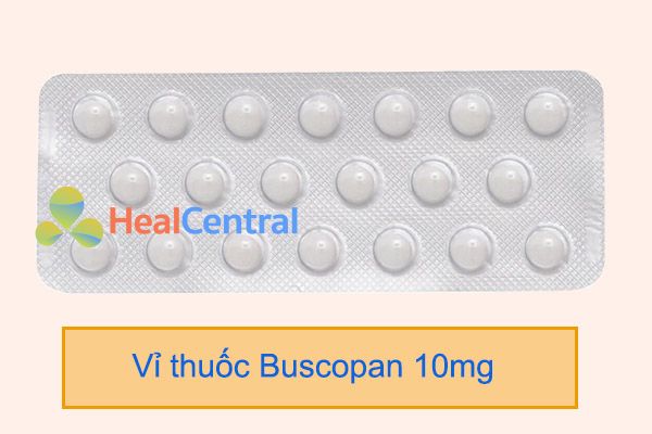 Vỉ thuốc Buscopan 10mg