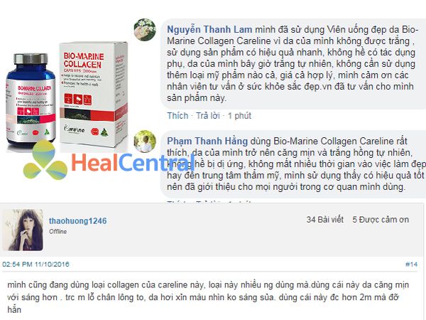 Review của khách hàng sau khi sử dụng Bio Marine Collagen