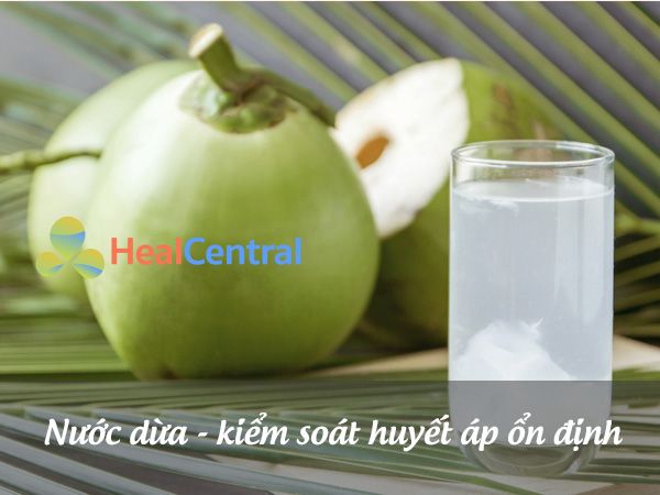 Chữa cao huyết áp bằng nước dừa