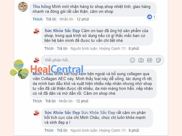 Review của khách hàng về Collagen +A,E,C 