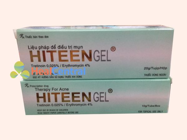 Kem trị mụn Hiteen gel chứa thành phần tretinoin