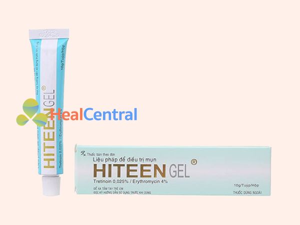 Kem trị mụn Hiteen gel chứa thành phần Erythromycin