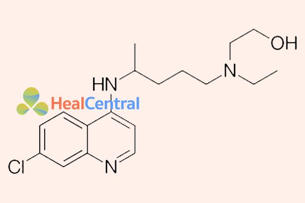 Ảnh: Cấu trúc hóa học của Hydroxychloroquine.