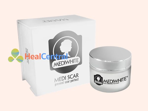 Mỗi hộp kem trị sẹo Medi White có 25g