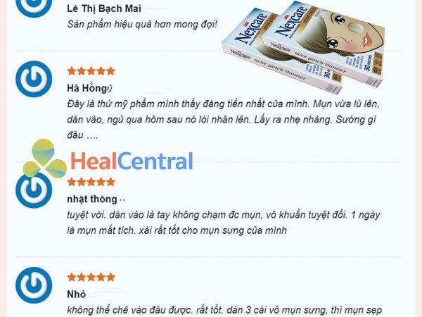 Phản hồi của khách hàng sau khi sử dụng miếng dán Nexcare