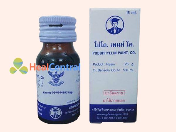 Thuốc trị mụn cóc Podophyllin 25%